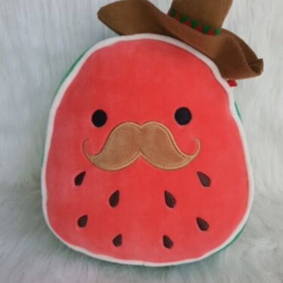 SQUISHMALLOW 7" ARTURO THE WATERMELON WITH SOMBRERO TOY DROPS EXCLUSIVE PLUSH - Picture 5 of 10